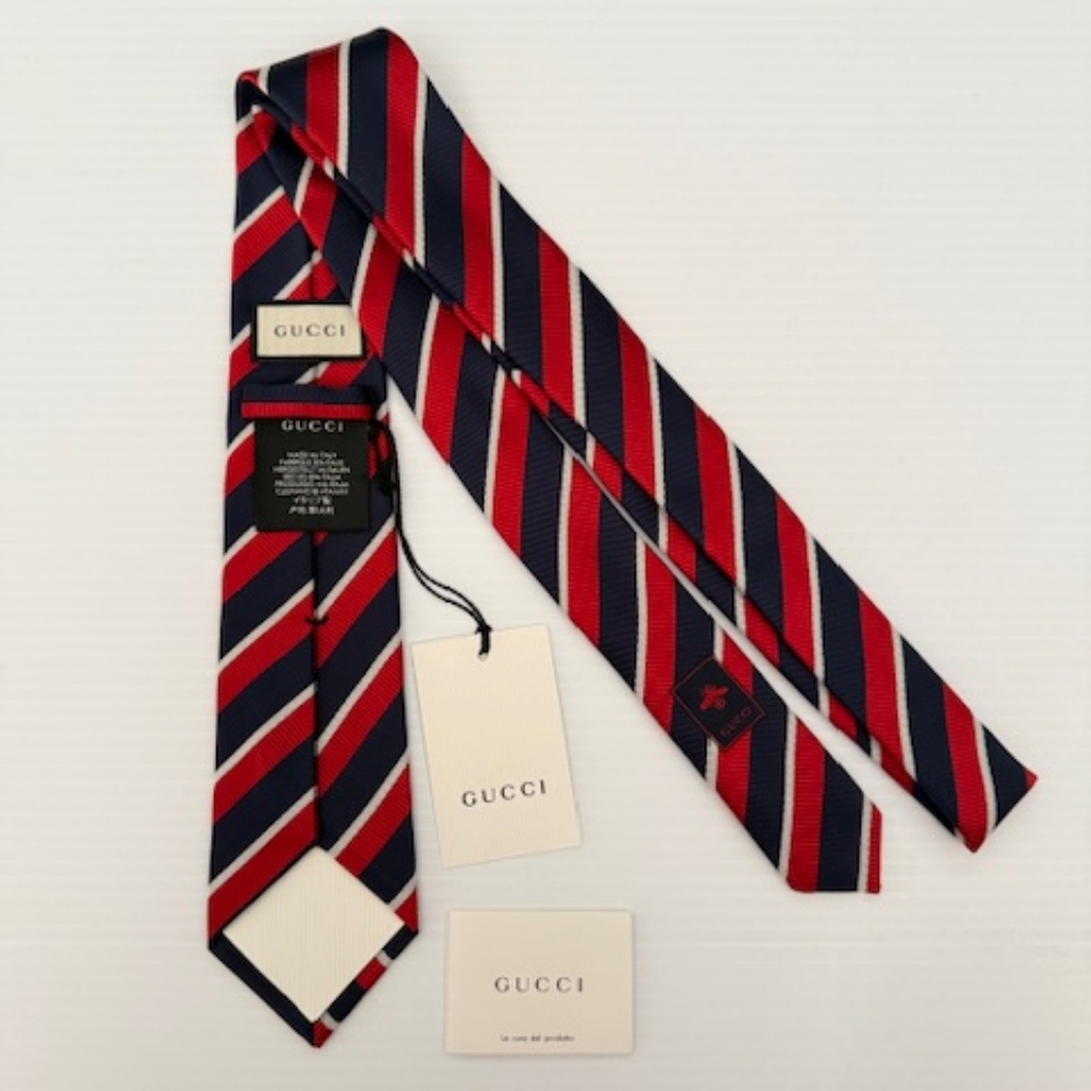 Gucci Striped Pimentone Tie - Picture 4 of 5